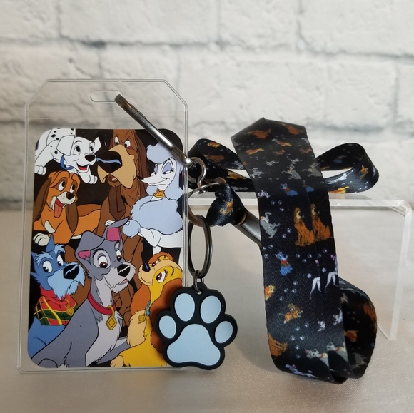 Loungefly Accessories - Loungefly Disney Dogs Pawprint ID Card Lanyard New